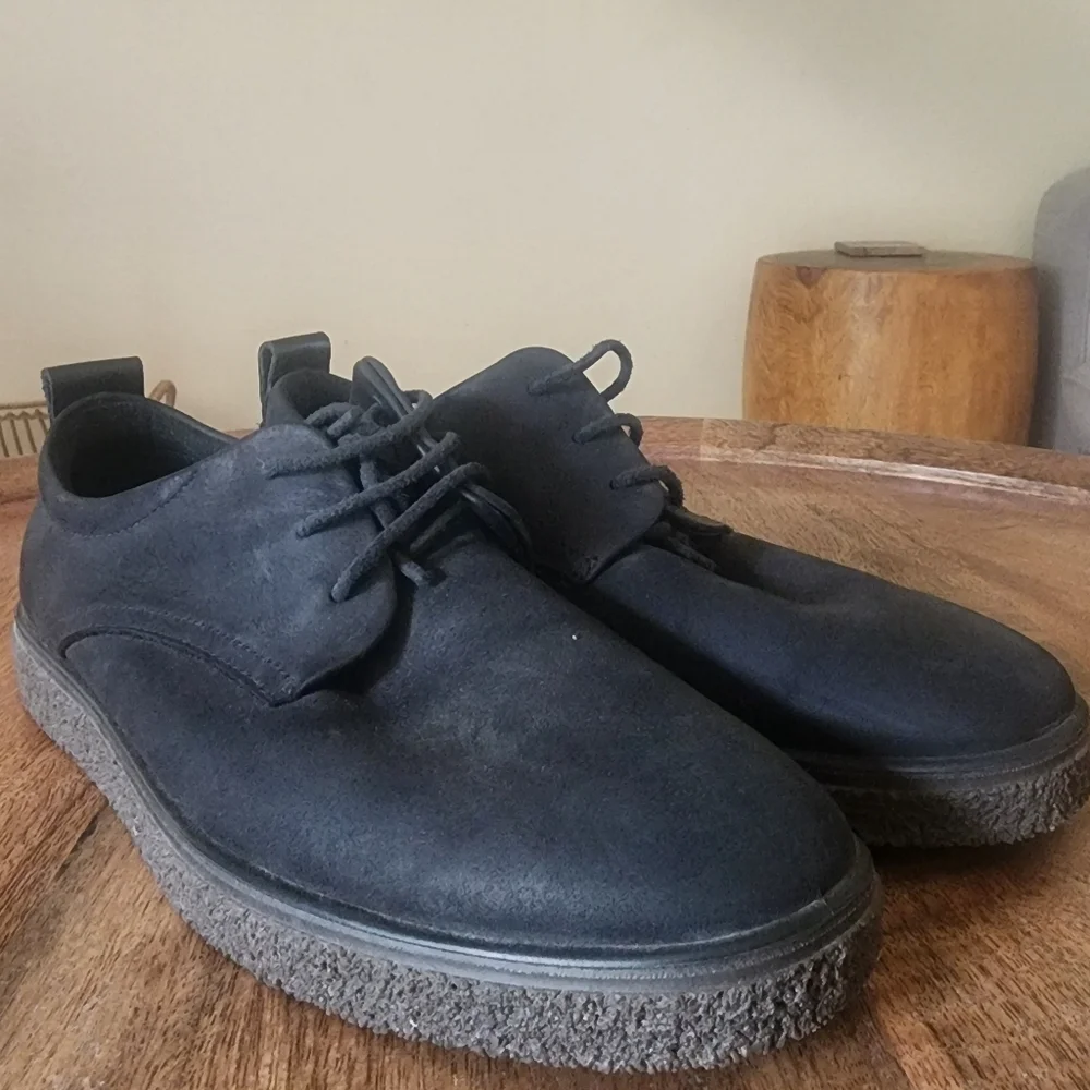 ECCO Crepetray Nubuck Leather Sneaker Shoes Mens Size 8